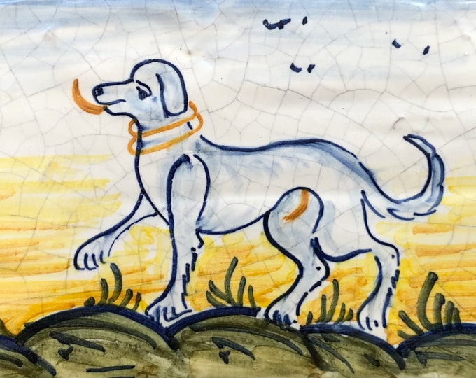 Dog - San Donato Italian Ceramic Tile - 4 x 8 inch