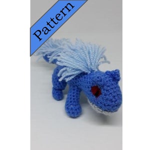 Tobi Kadachi Crochet Pattern / Monster Hunter World / blue / squirrel / electric / Tobi-Kadachi / Viper / amigurumi