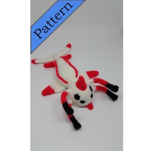 Subnautica Reaper Leviathan crochet pattern / amigurumi / white / eel / red / peeper / fish / shark / mygodthesethingsareterrifying / cute