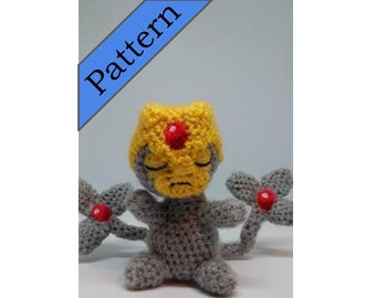 Uxie crochet pattern / Pokemon / gen 4 / legendary / lake trio / azelph / mesprit / diamond / pearl / sinnoh region / lake guardians / cute