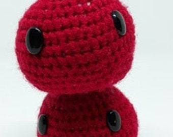 Fire Slime - Slime Rancher / amigurumi / teddy / toy / plush / kawaii / ornament / crochet / blob / red / timid / hot / burning