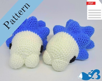 Snom Crochet Pattern, pokemon bug, **PDF  file***, digital download, beginner friendly amigurumi, easy pokemon pattern, cute amigurumi, ice