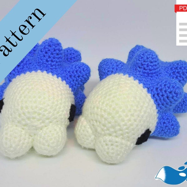 Snom Crochet Pattern, pokemon bug, **PDF  file***, digital download, beginner friendly amigurumi, easy pokemon pattern, cute amigurumi, ice