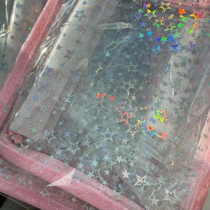 A5 Clear Laser Ringbuch Stern Rosa