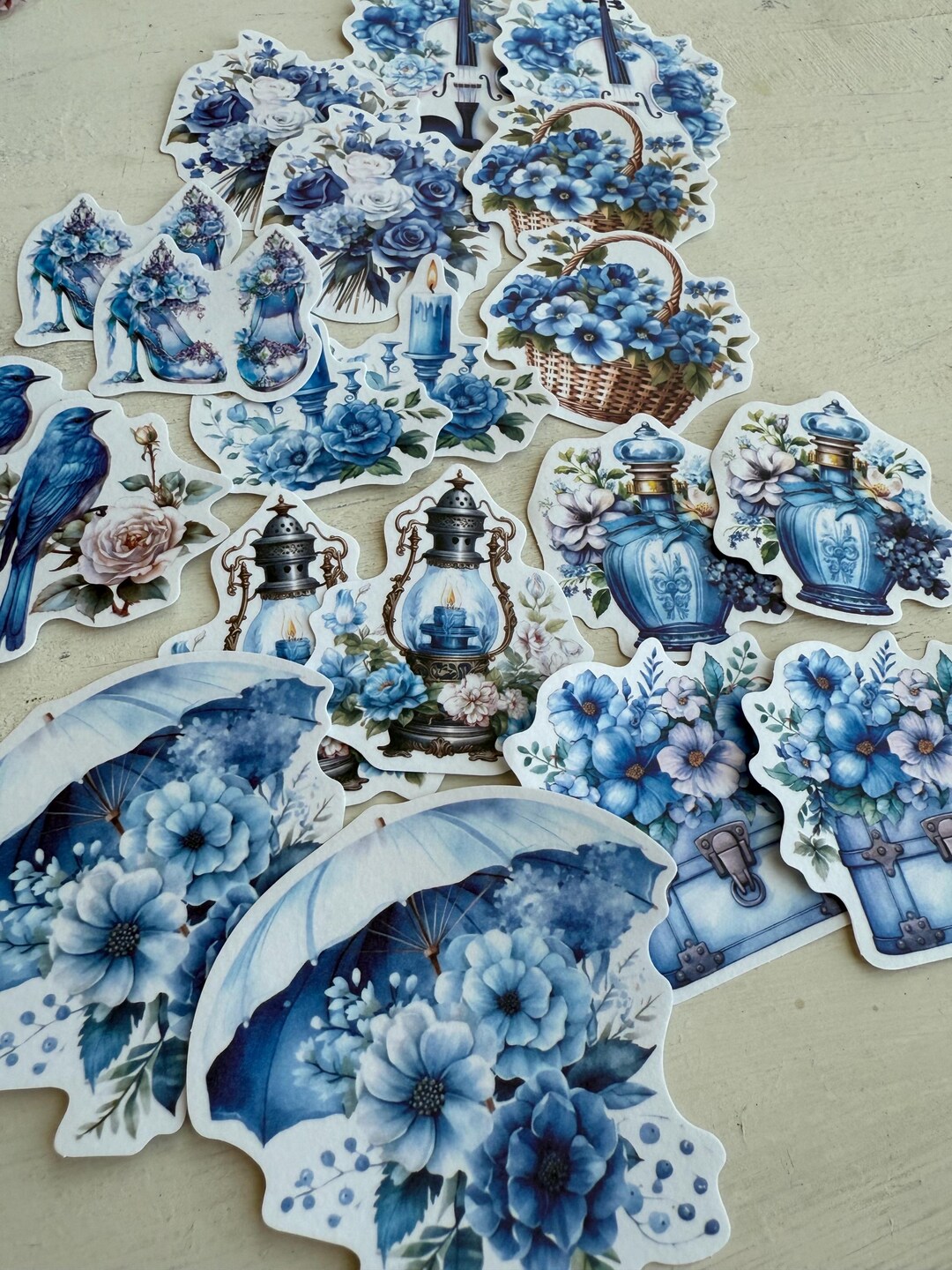 Paper & Sticker Pack Shades of Blue - Etsy