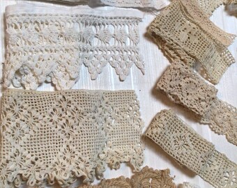 Vintage reclaimed crocheted lace