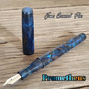 Blue and Orange Cosmic Custom Fountain Pen
