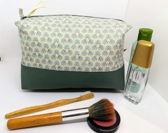 Très grande trousse de toilette pour homme, femme vert olive