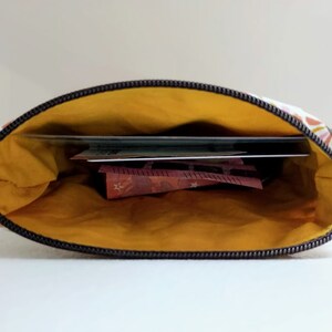Women's coin purse / card holder, fabric and velvet image 7