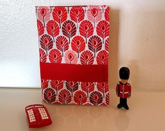 red peacock passport cover