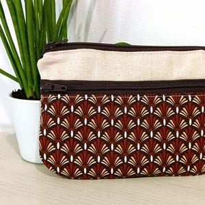 Porte monnaie / porte cartes GM, cadeau pour elle, tissu coton palmier