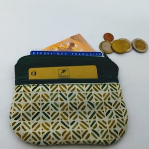 porte monnaie, porte cartes en tissu