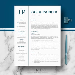 Professional Resume, CV Templates for MS Word & Pages; Modern resume, CV + Cover Letter, References, tips; Instant Download curriculum vitae