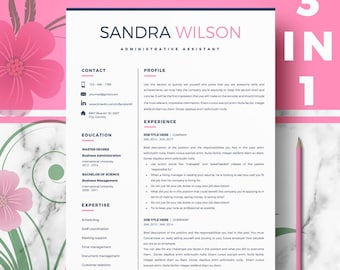 Creative Resume | Modern resume / CV template | Professional Resume + Cover Letter & References + Resume Writing guide | CV Instant Download