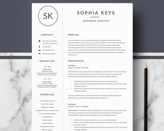 Instant Download Professional Resume Template for Word & Pages | Resume Templates + Cover Letter + References + Free Resume Writing guide