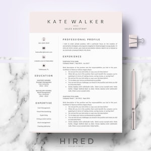 Sales Assistant Resume. Professional & Creative Resume, CV template for Ms Word and Mac Pages.
Instant Download Resume + Matching Cover Letter for application + References template + resume writing guide with Action verbs + free icons + embedded tips