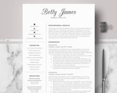 Resume template | CV template | Professional & modern résumé, CV layout; Resumé layout for Word and pages; 1, 2, 3 Page Downloadable Resume