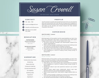 Creative & modern Resume Template; Professional CV, Resume templates; Resume, CV + Cover Letter + references + icon set; curriculum vitae