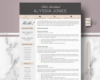 Resume; CV, Resume template; Modern resume; Creative & Professional resume template | CV modern template for word; Instant Download resumes