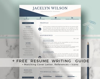 Professional Resume for Administrative. College Resume CV for MS Word & Pages. Tech Resume and Cover Letter + References. Resume for Fresher