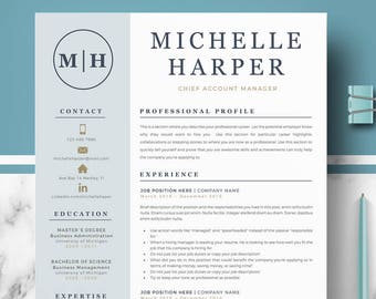 Professional & Modern Resume Template for Word and Pages | Resume Design | CV Template for Word | Professional CV | Instant Download resume