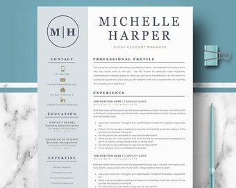 Professional & Modern Resume Template for Word and Pages | Resume Design | CV Template for Word | Professional CV | Instant Download resume