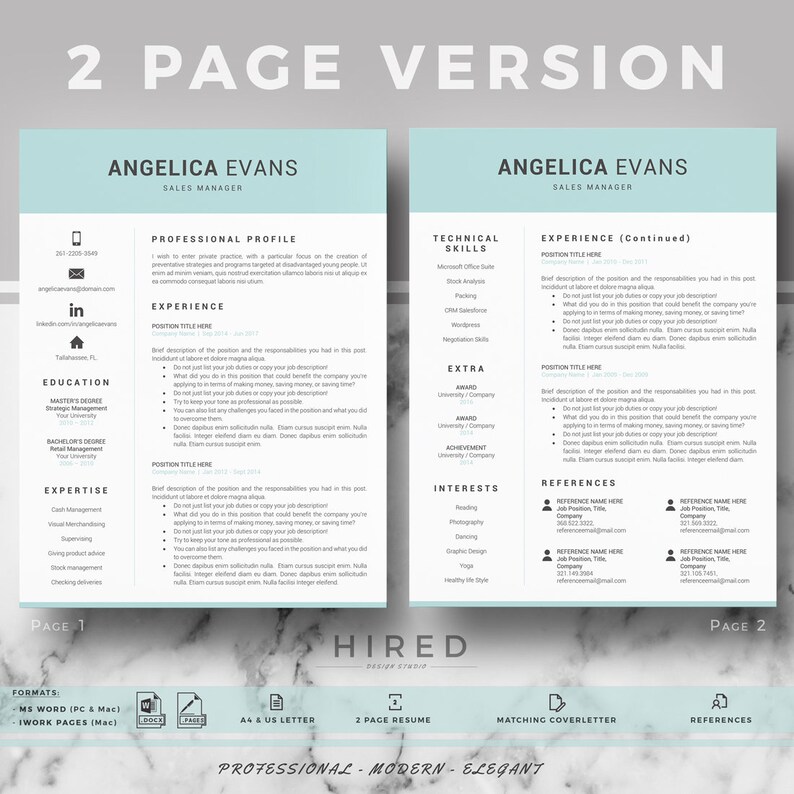 2 Cover Letter Sales Manager Resume Modern Resume Template Professional Resume 3 Pages Resume Template Cv For Word And Pages 1 Paper Party Supplies Templates Redaktoren Ch