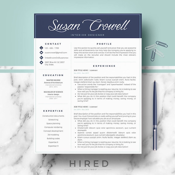 Creative & modern Resume Template; Professional CV, Resume templates; Resume, CV + Cover Letter + references + icon set; curriculum vitae