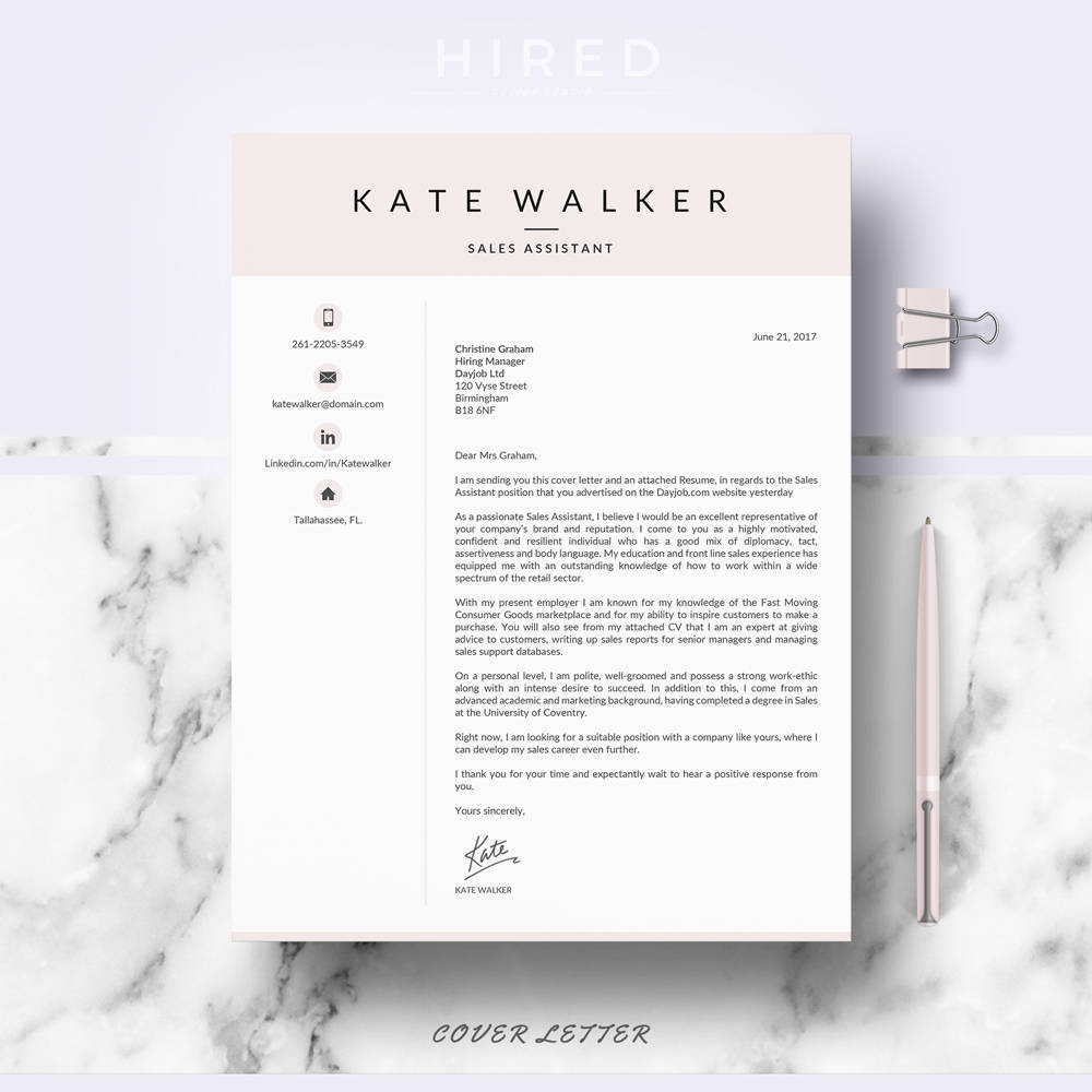 Sales Resume. Creative and Professional Resume Template for Ms Word ...