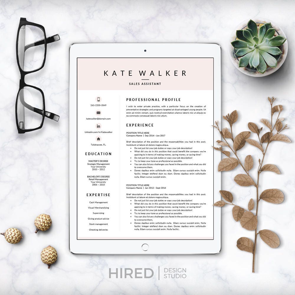 Sales Resume. Creative and Professional Resume Template for Ms Word ...