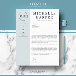 Professional & Modern Resume Template for Word and Pages Resume Design CV Template for Word Professional CV Instant Download resume image 3