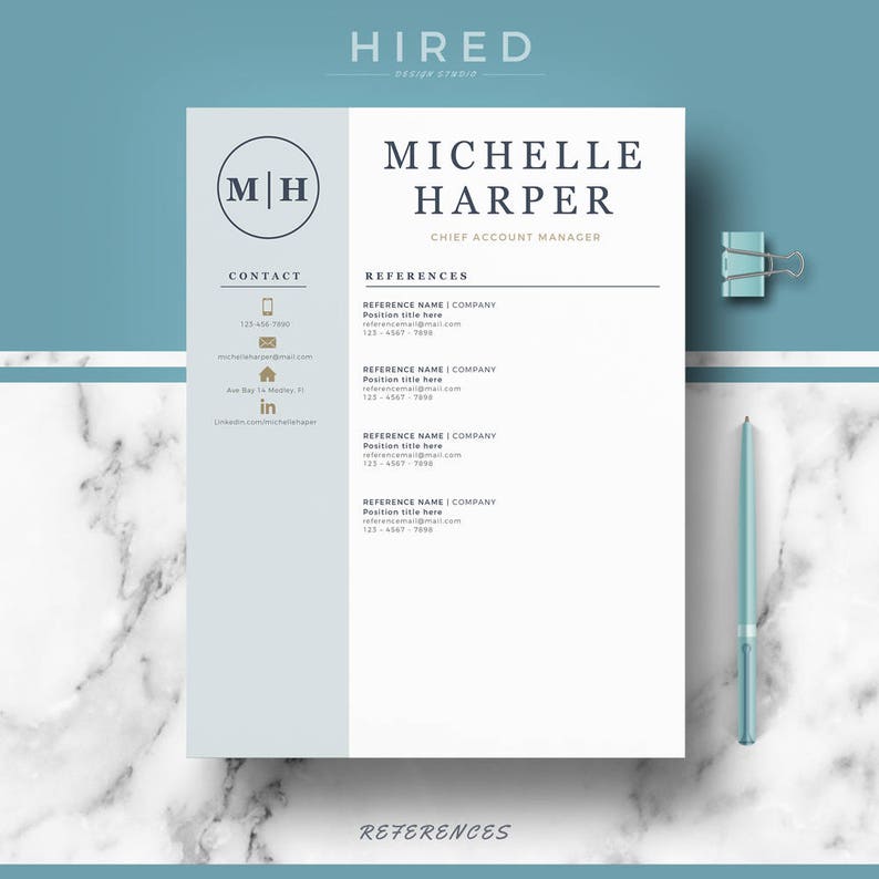 Professional & Modern Resume Template for Word and Pages Resume Design CV Template for Word Professional CV Instant Download resume image 4