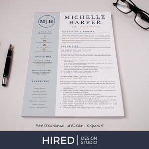 Professional & Modern Resume Template for Word and Pages Resume Design CV Template for Word Professional CV Instant Download resume image 9