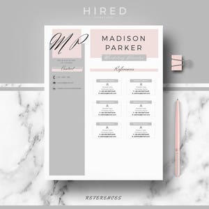 Creative & modern Resume / CV Template for Word AND Pages Professional Resume / CV design, Cover Letter, References, tips Instant Download image 4