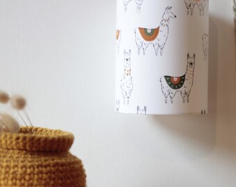 Alpacas nomadic lamp, portable lamp, lamp, fabric, light fixture, suspension, bedside lamp, alpaca, child's room, child's light fixture