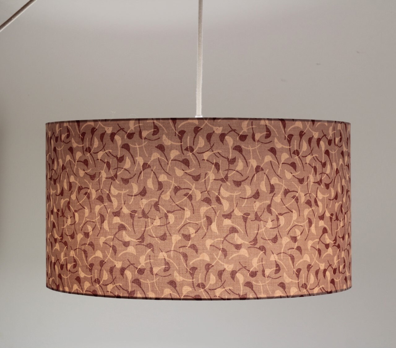 Abat-Jour Seeds, Luminaire, Abat-Jour en Tissu, Suspension, Abat-Jour, Tissu Floral, Terracotta, Boh