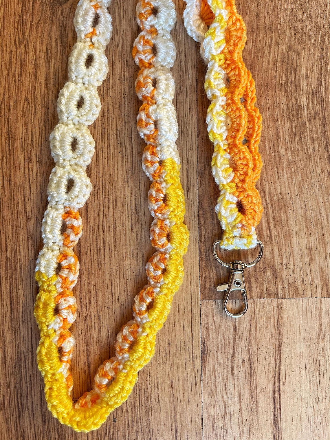 Handmade crochet lanyard teacher nurse gift keychain Etsy