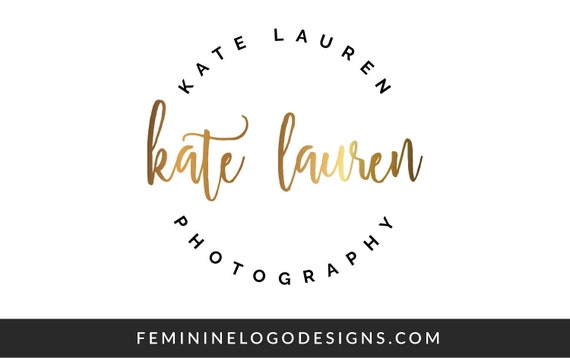Kreis Logo Gold Schwarz Logo Fotografie Logo Gold Logo Etsy