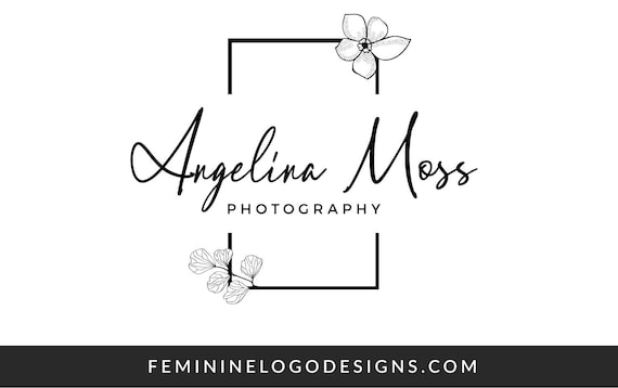 Premade Logo Design Floral Logo Vector Logo Modern Logo Etsy