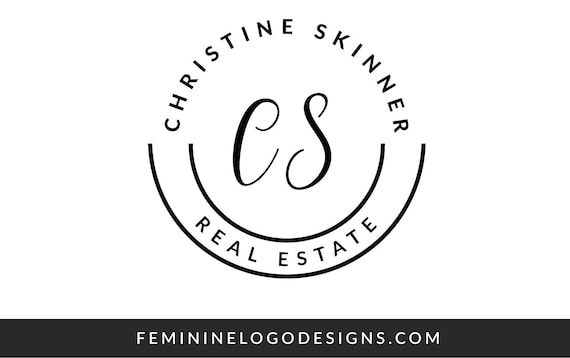 Black Logo Circle Logo Minimal Logo Simple Logo Round Logo Etsy