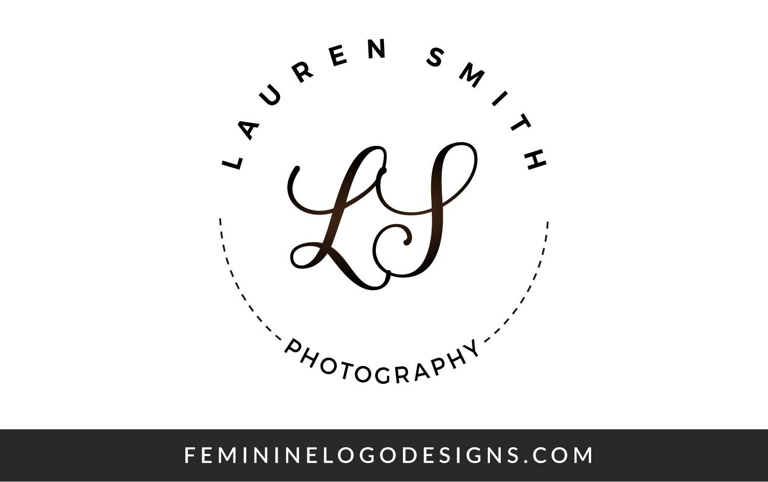 Initials Logo Circle Logo Premade Logo Watermark Logo Etsy