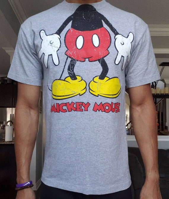 grey mickey mouse t shirt