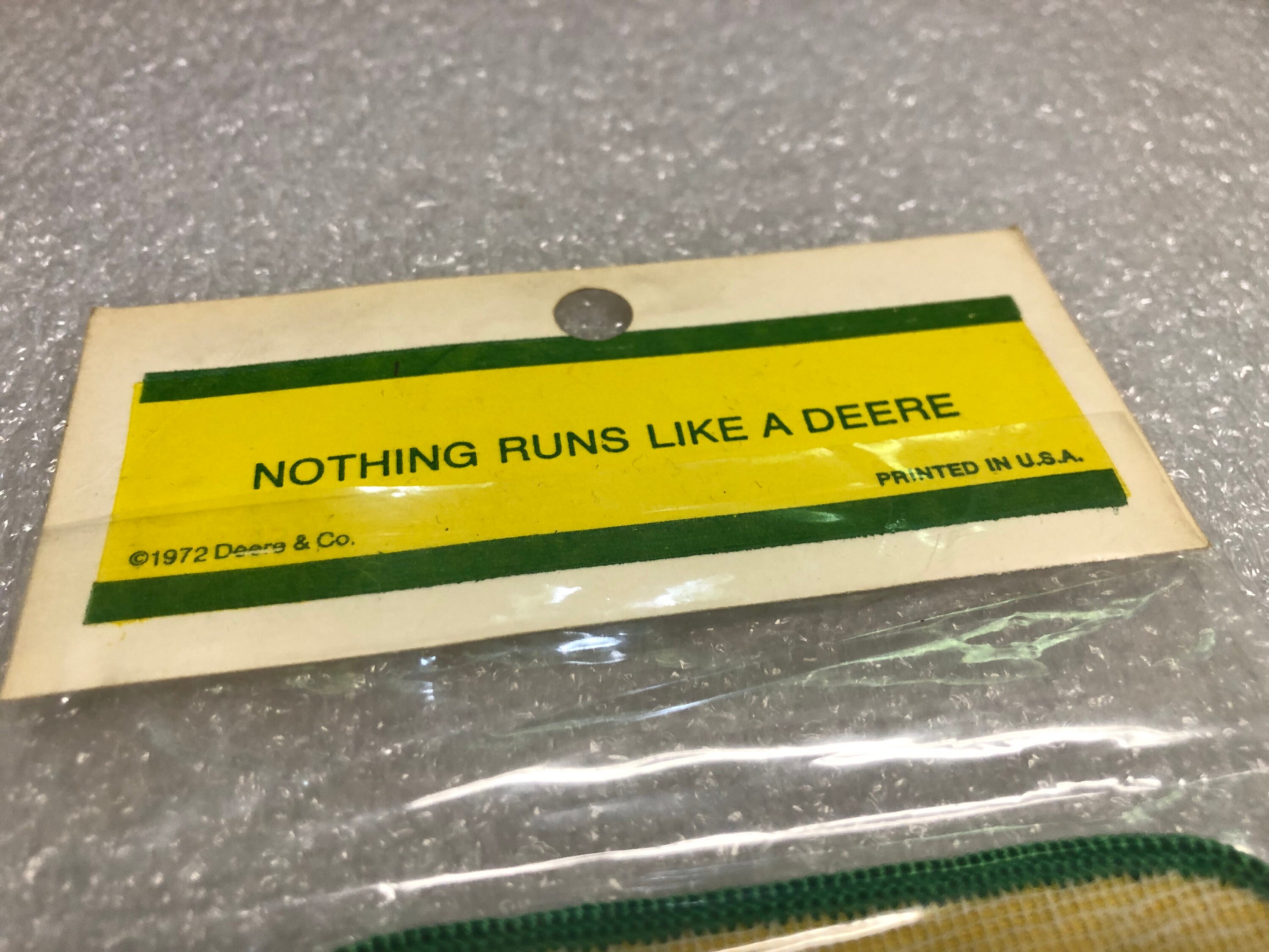 Details about   1972 JOHN DEERE PATCHES THIN WATER TY1299 PATCH IN ORIGINAL PACKAGING 