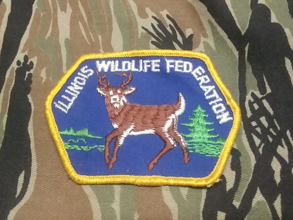 Illinois Department of Conservation Hunting Fishing Hipster Jacket Patch 758T