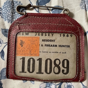 Vintage 1969 New Jersey Resident Hunting License and Woodcock Hunting Stamp NJ Hunting
