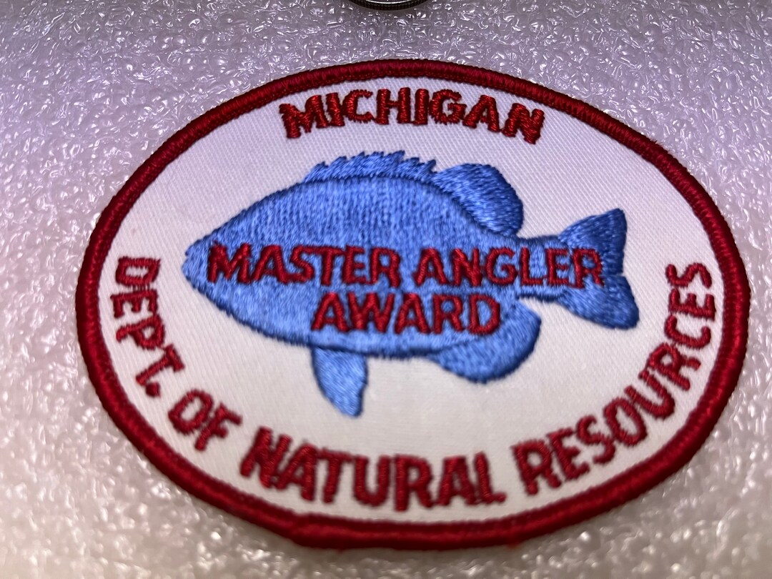 Michigan Master Angler Award Fishing Patch Etsy