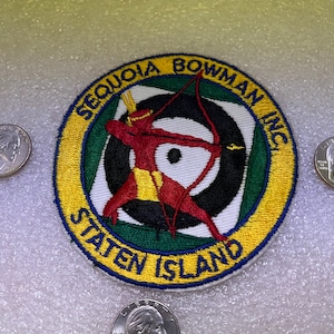 Vintage Sequoia Bowmen Inc. Staten Island New York Archery Patch