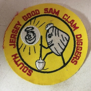 NJ Vintage South Jersey gute Sam Clam Diggers Patch New Jersey Muschel