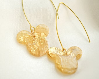 NEW! Gold Marble Mickey Inspired Earrings | Mickey Inspired Clay Earrings |