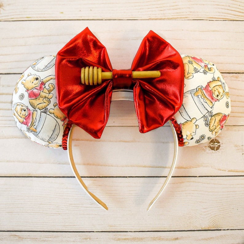 Winnie the Pooh Minnie Ears Minnie Mouse inspired Ears Winnie the Pooh Christmas Gifts Disney Inspired Mouse Ears image 3